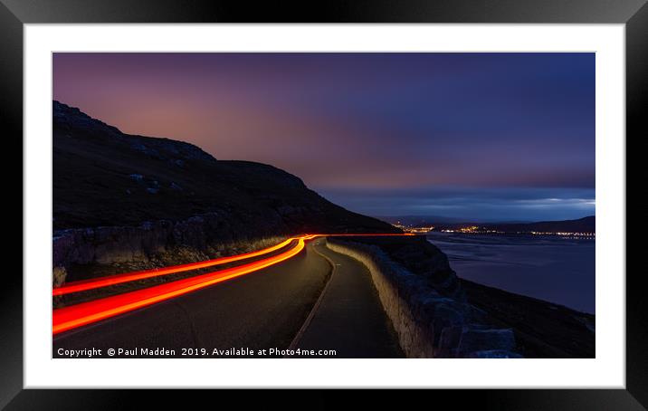 Speeding around the Great Orme Framed Mounted Print by Paul Madden