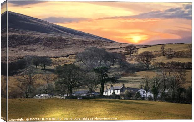 "Magic sunrise over Loweswater" Canvas Print by ROS RIDLEY