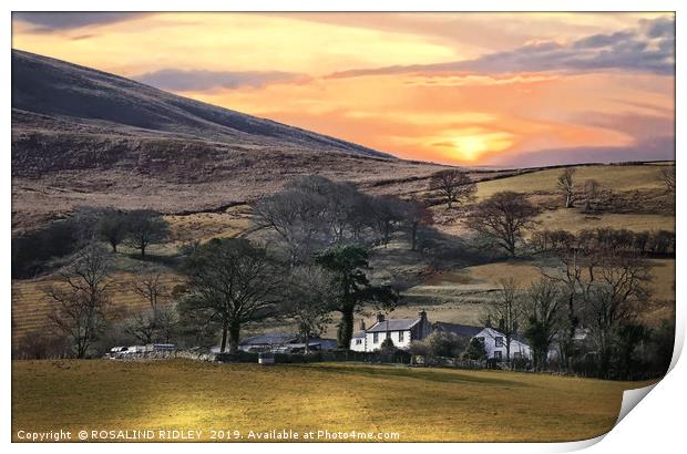 "Magic sunrise over Loweswater" Print by ROS RIDLEY
