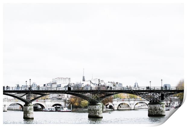 Pont des Arts Bridge Paris Print by Hannan Images