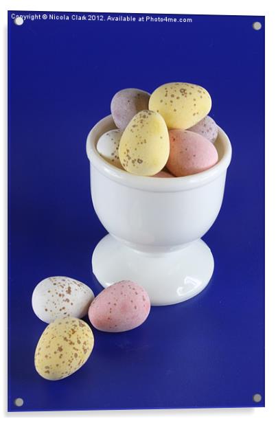 Mini Easter Eggs Acrylic by Nicola Clark