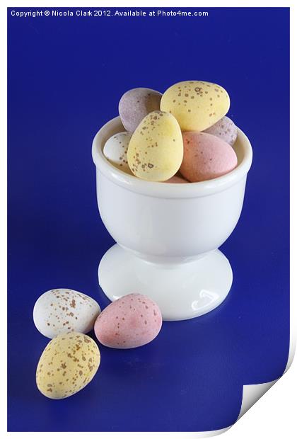 Mini Easter Eggs Print by Nicola Clark