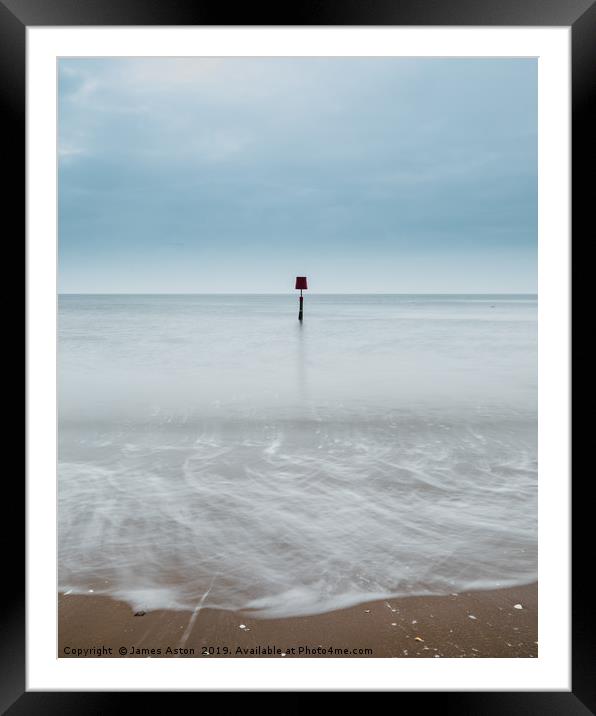 Calm Waters of Cleethorpes Beach  Framed Mounted Print by James Aston