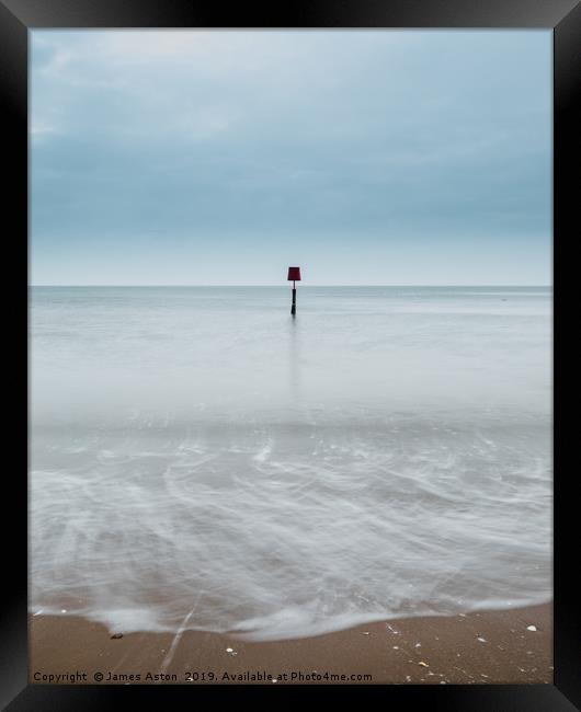 Calm Waters of Cleethorpes Beach  Framed Print by James Aston