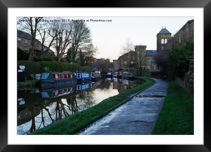ON THE BEND SKIPTON Framed Mounted Print by andrew saxton