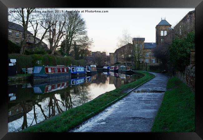 ON THE BEND SKIPTON Framed Print by andrew saxton