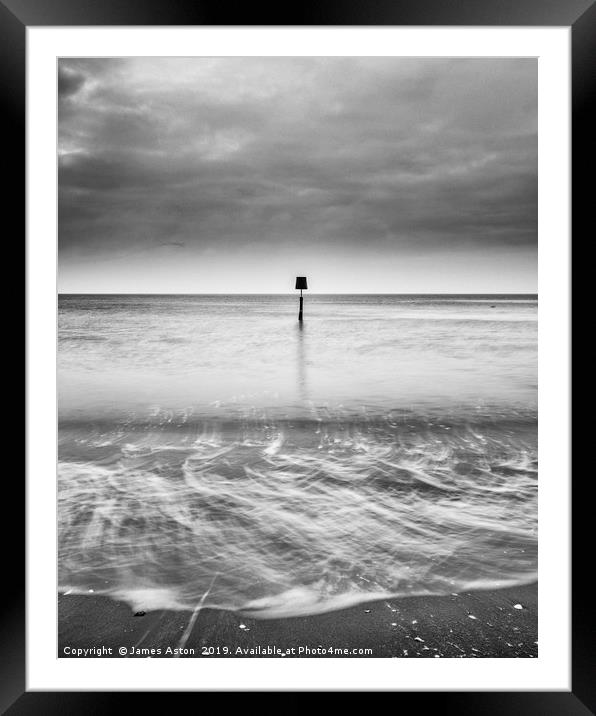 Calm Waters of Cleethorpes Beach  Framed Mounted Print by James Aston