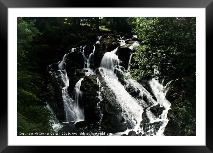 Swallow falls Framed Mounted Print by Connor Carter