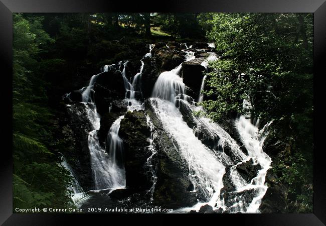 Swallow falls Framed Print by Connor Carter