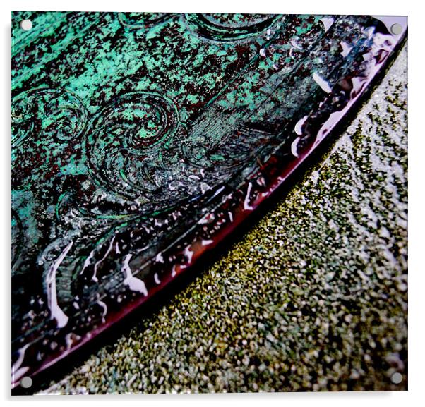 rain or shine, metal and stone Acrylic by Heather Newton