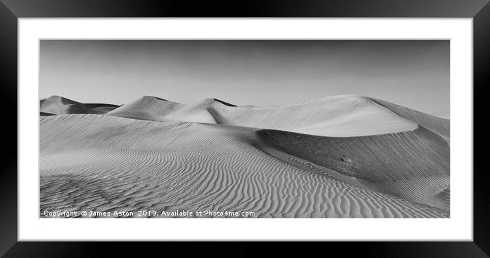 Leading Lines of the Dunes of Dubai Framed Mounted Print by James Aston