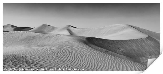 Leading Lines of the Dunes of Dubai Print by James Aston