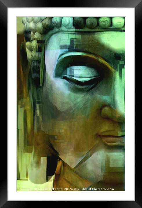 BUDDHA ABSTRACT DREAMS Framed Mounted Print by Jacque Mckenzie