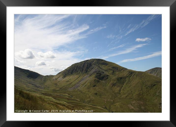 Mountain in Snowdonia Framed Mounted Print by Connor Carter