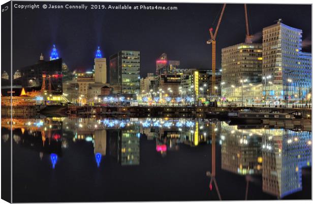 Liverpool City Reflections Canvas Print by Jason Connolly