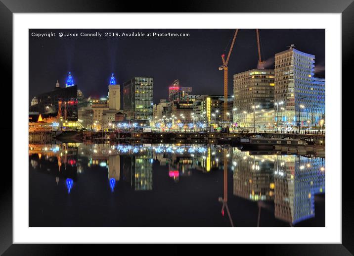 Liverpool City Reflections Framed Mounted Print by Jason Connolly