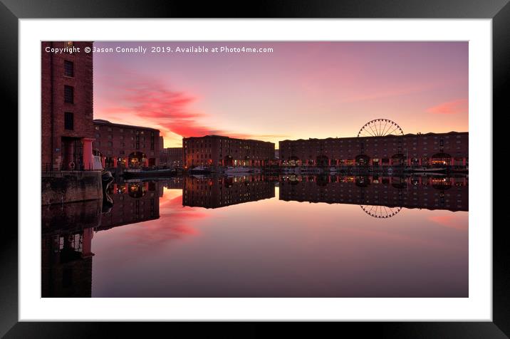 Royal Albert Dock Sunrise Framed Mounted Print by Jason Connolly