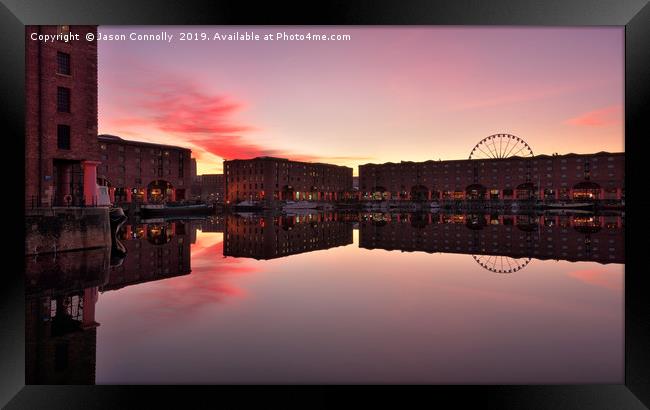 Royal Albert Dock Sunrise Framed Print by Jason Connolly