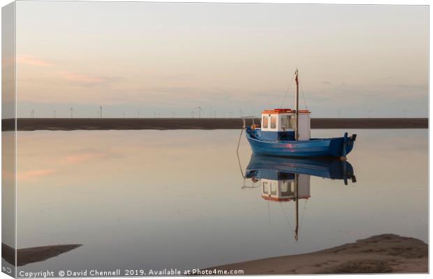 Meols Reflection Canvas Print by David Chennell