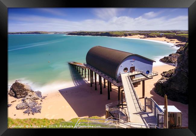 Lifeboat Station (Mother Ivey's Bay Framed Print by Andrew Ray