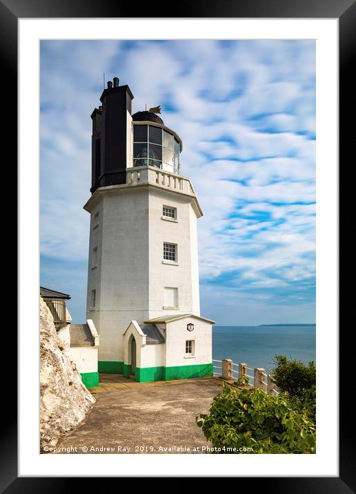 Lighthouse on St Anthony Head Framed Mounted Print by Andrew Ray