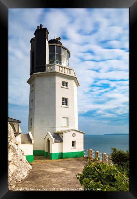 Lighthouse on St Anthony Head Framed Print by Andrew Ray
