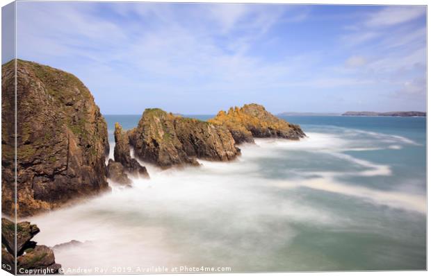 Merope Rocks, Mother Ivey's Bay Canvas Print by Andrew Ray