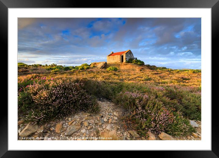 Crib hut at Tywarnhayle Framed Mounted Print by Andrew Ray