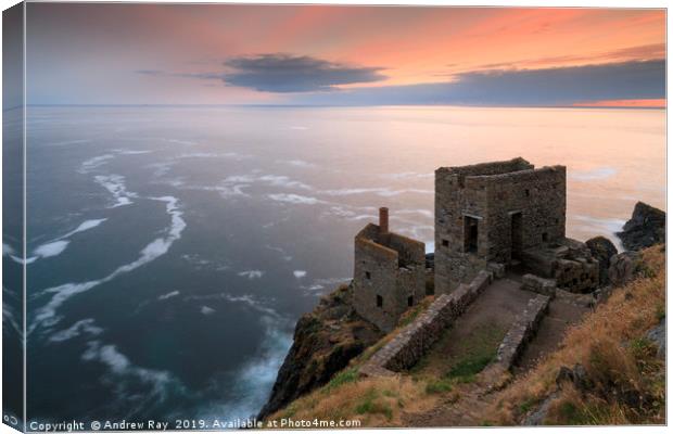 Sunset at Botallack Canvas Print by Andrew Ray