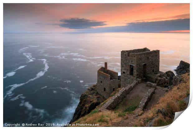 Sunset at Botallack Print by Andrew Ray