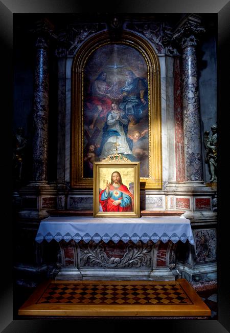 Sacred Heart Of Jesus Framed Print by David Pyatt