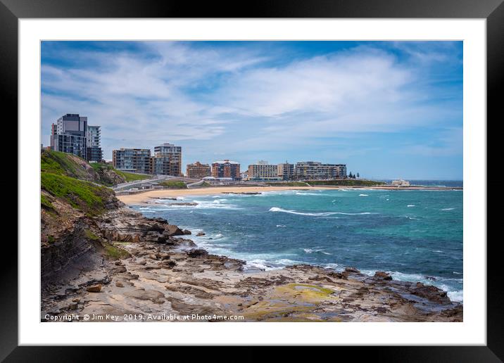 Newcastle Beach Australia Framed Mounted Print by Jim Key