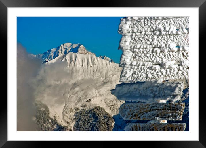 Mont Blanc from Courchevel 3 Valleys French Alps Framed Mounted Print by Andy Evans Photos