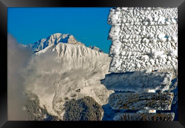 Mont Blanc from Courchevel 3 Valleys French Alps Framed Print by Andy Evans Photos