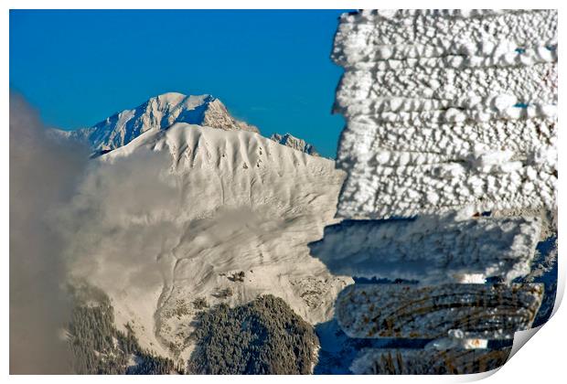 Mont Blanc from Courchevel 3 Valleys French Alps Print by Andy Evans Photos