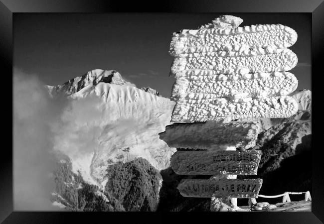 Mont Blanc Courchevel 3 Valleys French Alps France Framed Print by Andy Evans Photos