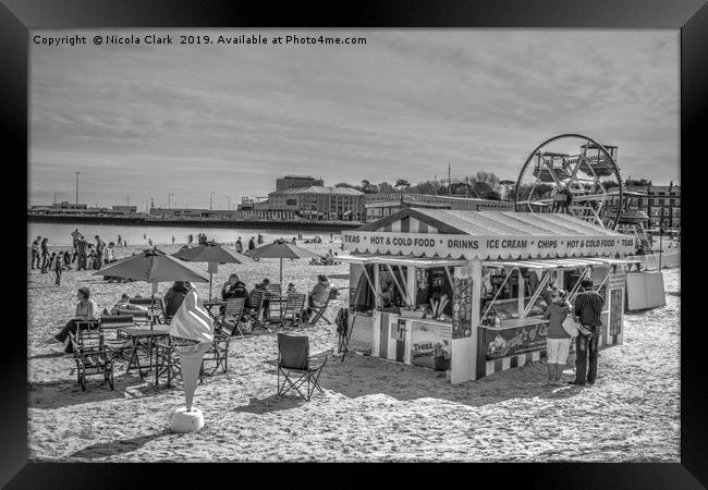 A Day At The Beach Framed Print by Nicola Clark