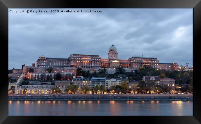 Buda Castle, overlooking the Danube, in Budapest Framed Print by Gary Parker