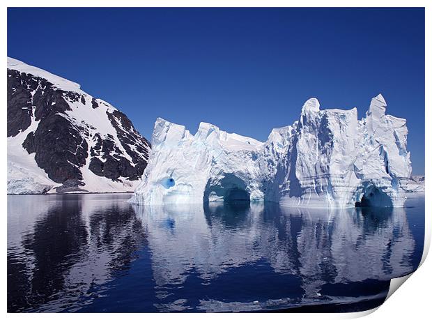 Icebergs in Antarctica 2 Print by Ruth Hallam