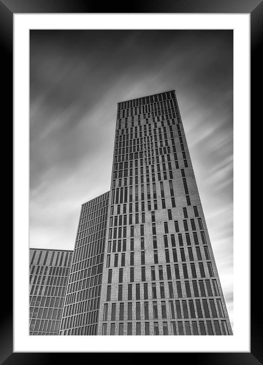 Malmo Live Building Blocks Black and White Framed Mounted Print by Antony McAulay