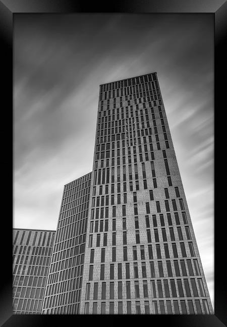 Malmo Live Building Blocks Black and White Framed Print by Antony McAulay