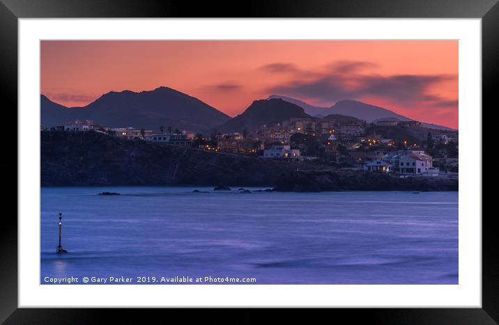 Spanish Sunset Framed Mounted Print by Gary Parker