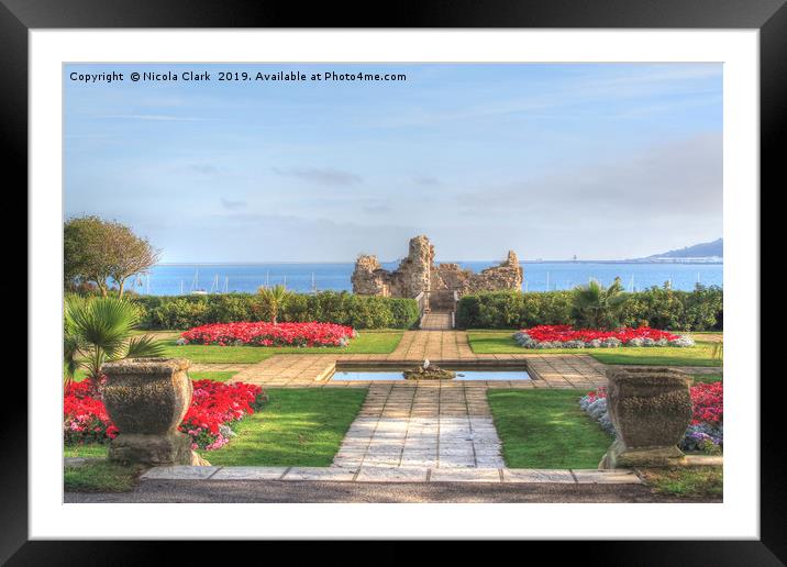 Sandsfoot Castle And Gardens Framed Mounted Print by Nicola Clark