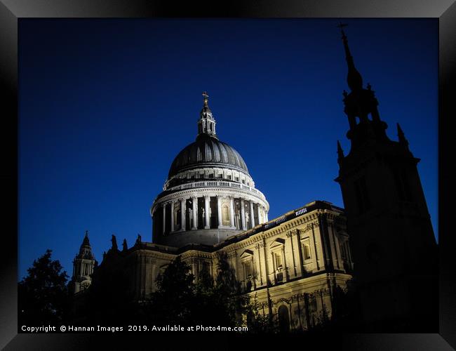 St Paul's at night Framed Print by Hannan Images