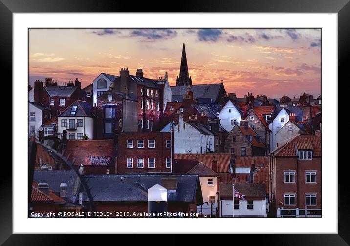 "Lighting up Whitby 2" Framed Mounted Print by ROS RIDLEY
