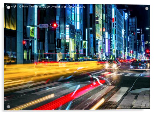 Tokyo Nights Acrylic by Mark Tomlinson