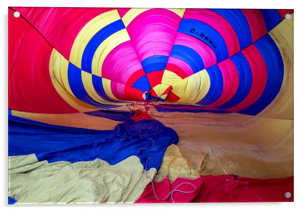 Hot air balloon inflation Acrylic by Tony Bates