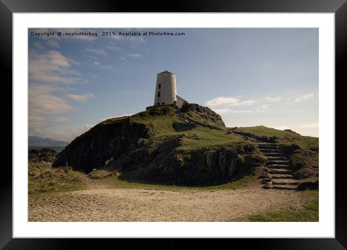 Tŵr Mawr Lighthouse Framed Mounted Print by rawshutterbug 