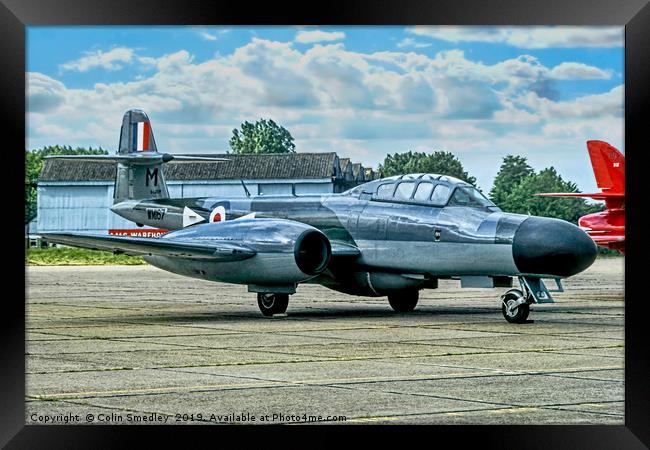 Gloster Meteor NF.11 WM167/M G-LOSM Framed Print by Colin Smedley