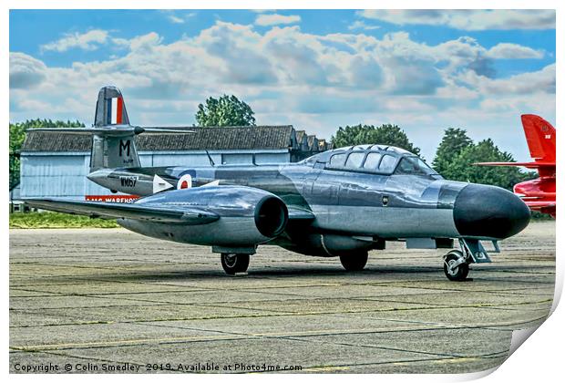 Gloster Meteor NF.11 WM167/M G-LOSM Print by Colin Smedley
